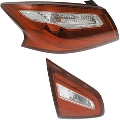 Nissan Altima 2016-2017 Left Tail Light Clear Red Lens Chrome Housing 16940371