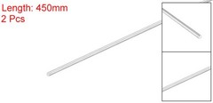 2Pack 304 Stainless Steel Round Rods 2mm x 450mm Solid Shaft Rods