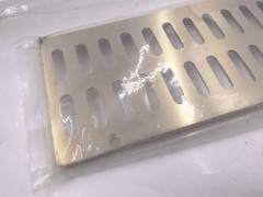NDS Mini Channel Drain Grate 552B 2-13/16″x 1′ Satin Brass