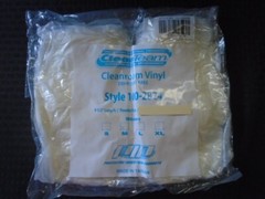 CleanTeam Class 10 Disposable Vinyl Gloves 9-1/2” L Size Medium 200/Pcs 100-2824