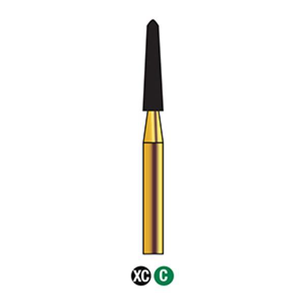 G/298-018S (878K) Reusable Gold Diamond Burs Gingival Curettage Shaped