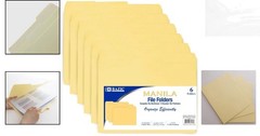 Efficient 1/3-Cut Manila File Folders, 6-Pack for Easy Document Organization
