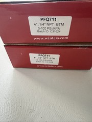 SET OF 2 Winters PFQ711 Pressure Gauge LF 4in 1/4in NPT BTM 0-100