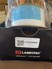 LabelTac LT35WARN Warning Labels Indoor/Outdoor Vinyl Label Tape 3×5 200/roll