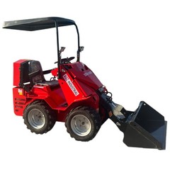 SDA-140W Ride-on Wheeled Mini Skid Steer Loader RATO Gas Engine 0.8Ton Seat-Type