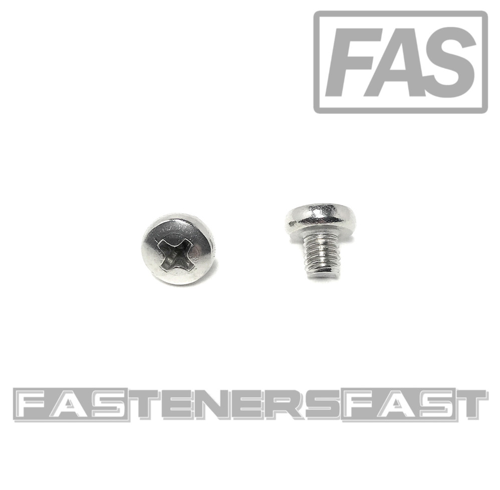 (25) M5-0.8 x 6 Stainless Steel Phillips Pan Head Machine Screw DIN7985 A2 M5x6