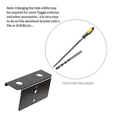 Bracket for Dual Panel Mount Electrical Components like Push Button Circuit Brea