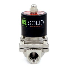 U. S. Solid 1/2″ Stainless Steel Electric Solenoid Valve 24V DC Normally Closed