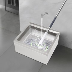 Commercial Wall-mounted Mop Sink Stainless Steel Floor Mop Sink Rectangular
