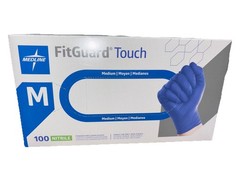 Medline FitGuard Touch Nitrile Gloves, 100 Count, Medium, Powder Free NIB