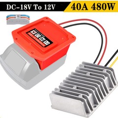 40A 480W Step Down DC 18V To 12V Voltage Regulator DIY Adapter For Milwaukee