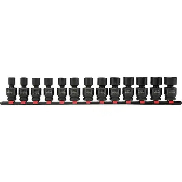 13 Proto Blackhawk 1/2″ Impact Universal Swivel Flex Socket Set Metric UW-1613MS