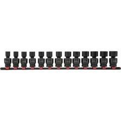 13 Proto Blackhawk 1/2″ Impact Universal Swivel Flex Socket Set Metric UW-1613MS