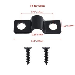 100 PCS U-Shaped Pipe Clamp, 0.24 Inch (6mm) U Bracket Clamps, Wire Shelf Loo…