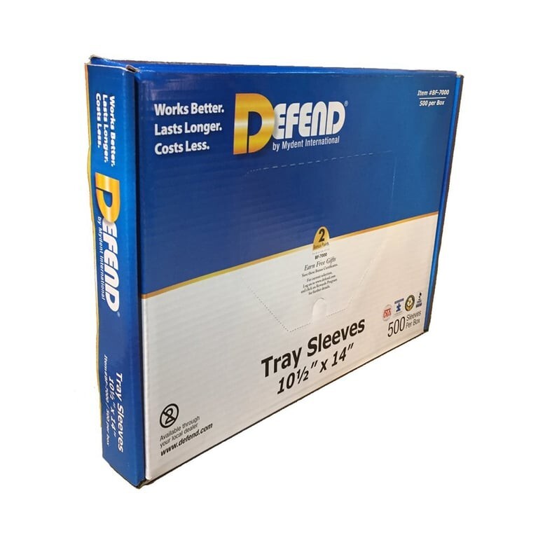 Defend 11 5/8″ x 16″ Clear Plastic Tray Sleeves, Box of 500 BF-7500
