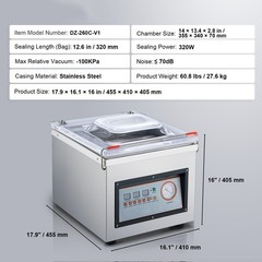 DZ-260C Chamber Vacuum Sealing Packing Machine 320W Commercial Vacuum Sealer