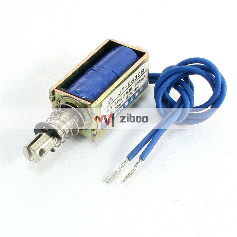 JF-0530B Pull Push Type Electric Solenoid Electromagnet 10mm 5N DC24V 300 mA✦Kd