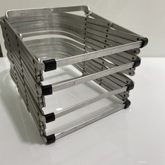 Evans Specialty Co File Holder Vtg MCM Accordion Expanding Magazine Rack Dish 12