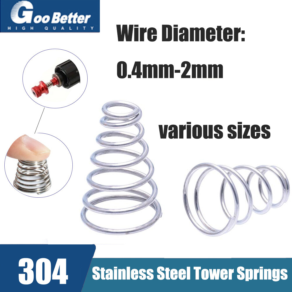 0.4mm-2mm Φ A2 304 Stainless Steel Conical Cone Compression Spring Springs