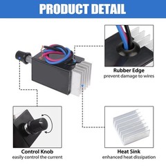 2Pcs 12V-24V 10A PWM Motor Rheostat Speed Controller for Heater Ventilator Fan