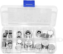 Stainless Steel Pipe Plug Inter&Outer Hex Thread Pipe Fitting,1/8″ 1/4″ 3/8″ …
