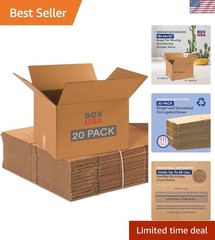 Moving Boxes 18″L x 14″W x 12″H 20-Pack Medium – Corrugated Cardboard Box for…