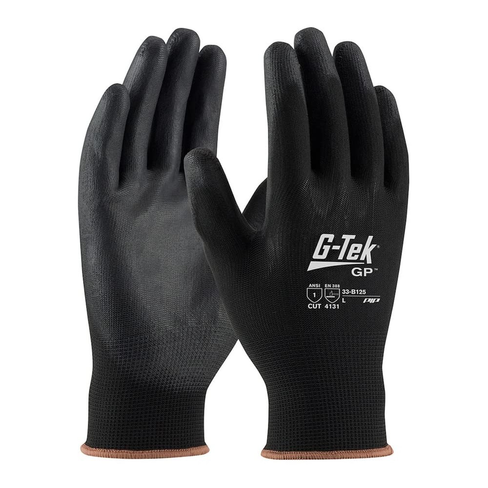 PIP Protective Industrial Products 33-B125-L PIP 33-B125-L Black Nylon Gloves…