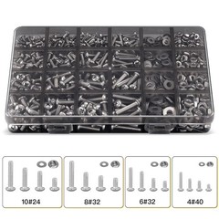 710PCS Stainless Steel Machine Screw Nut Bolt Washer Assortment Kit