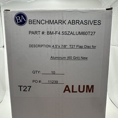 Benchmark Abrasives T27 Aluminum Flap Disc 4.5×7 8 36 Grit