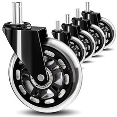 IKEA Office Chair Wheels Replacement for Hardwood Floor and Carpet, 10mm Stem…