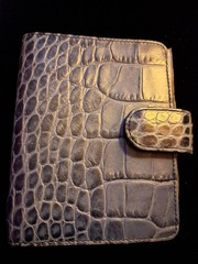 Filofax Pocket Classic Croc Organiser Planner Diary Indigo Leather w 2026 Refill