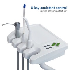 Dental Unit Chair Ergonomic DC Motor Computer Controlled Hard Leather with Stool