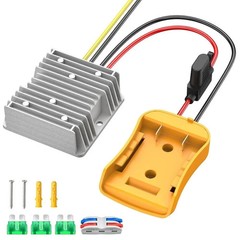 20V to 12V Step-Down Converter Compatible with Dewalt 20V Battery, DC 12V 20A 24