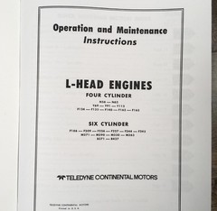 Continental L-Head F226 F227 Engine Motor Service Repair Owners Operators Manual