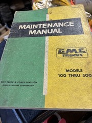 GMC Truck Maintenance Manual 100-500. X-5703 Vintage