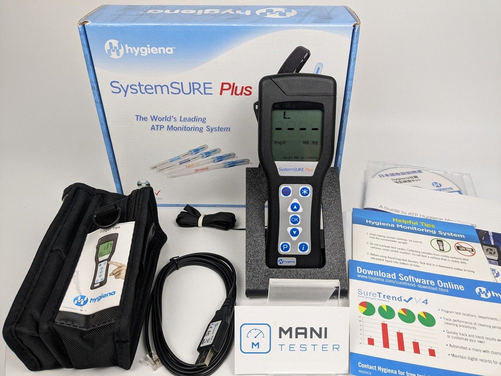 Hygiena SystemSure PLUS V2 Luminometer ATP Monitoring System USB FW 3.02 UK Test