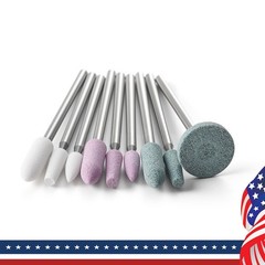 9Pcs Dental Composite Polishing Stones Burs Kit HP 2.35mm for straight handpiece