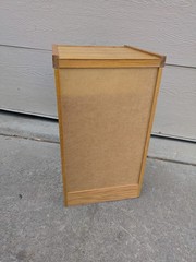 Vintage Industrial Mission Style Oak Wood Filing File Cabinet 2 Drawer Brass E69