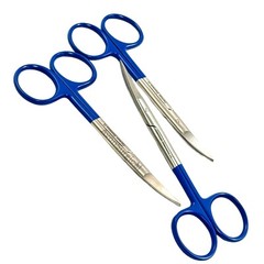 NEW GERMAN 5 IRIS SCISSORS 4.5″CURVED SUPERCUT DENTAL SURGICAL INSTRUMENT-BLUE