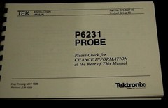 Tektronix P6231 10X Active Probe, DC to 1.5 GHz (070-6027-00) Instruction Manual