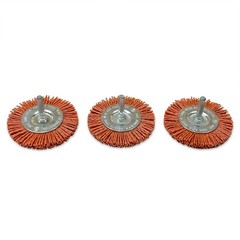 3″ Nylon Flat Brush 1/4″ Shank Extra Coarse 3 Pack Abrasive Drill Brush Wheel