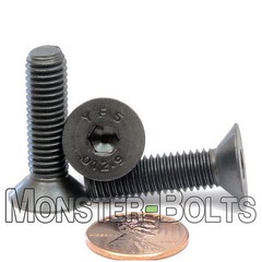 M8 Flat Head Socket Cap Screws, 12.9 Steel w/ Black Oxide DIN 7991, 1.25 Coarse