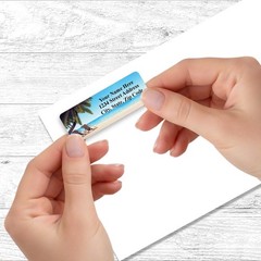60 Return Address Labels Personalized Printed 3/4 x 2 1/4 Beach Scene