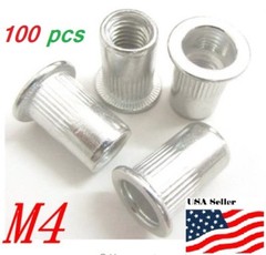 100 QT M4 Aluminum Rivnut Rivet nuts Insert 4mm