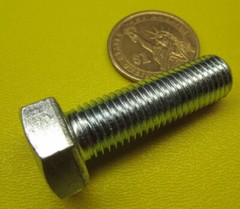 Tap Bolt, FT, 8.8 Zinc Plated Metric, M12 x 1.50 x 40 mm Length, 25 Pc