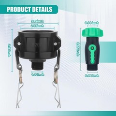 IBC Tote Adapter 2″Cam Lock IBC Tote Fitting 275-330 Gallon IBC Tank Adapter wit