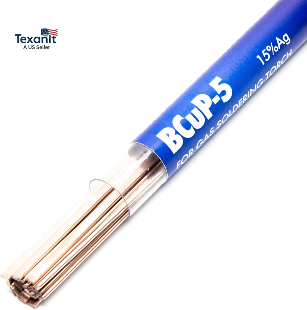 20 Sticks Brazing Rods Bcup-5 15% Silver Solder Phos Copper Brazing Alloys Flat