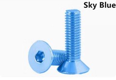 Colorful Aluminum 7075 Hex Socket Countersunk Flat Head Screws M3 M4