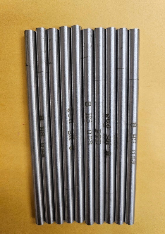 Number #8 HSS JOBBER DRILL BLANKS Polished – 100% MADE IN USA (10PC PACK)