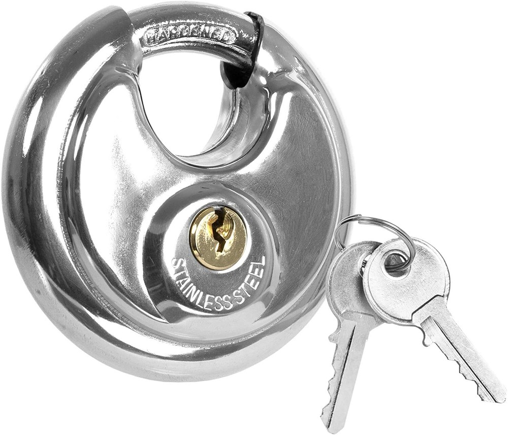 FJM Security Disc Padlock SX-797 2 Flat Keys, New